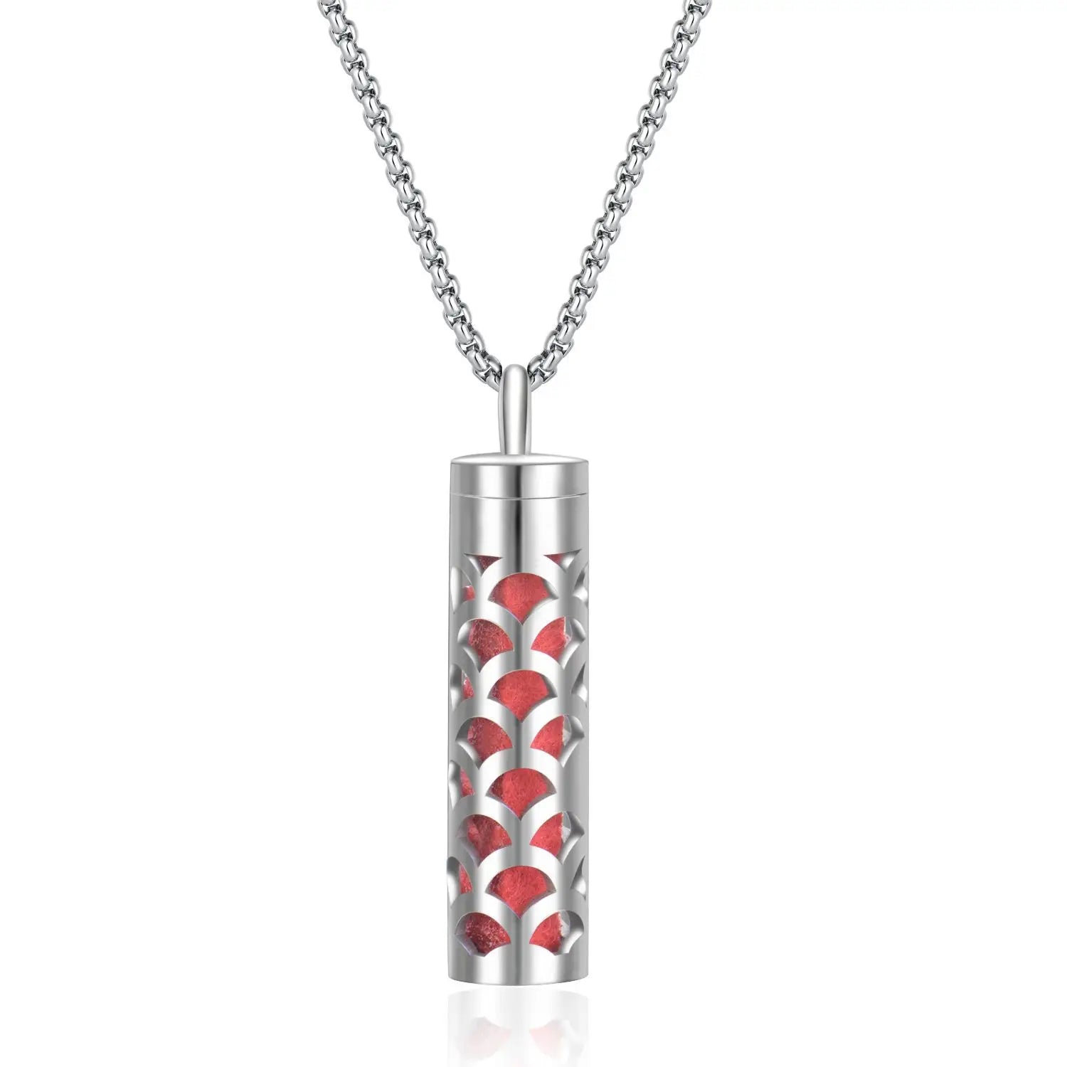 New Aromatherapy Diffuser Necklace LOVE Pattern Stainless Steel  Essential Oil Diffuser Lockets Neutral Pendant Trendy Jewelry