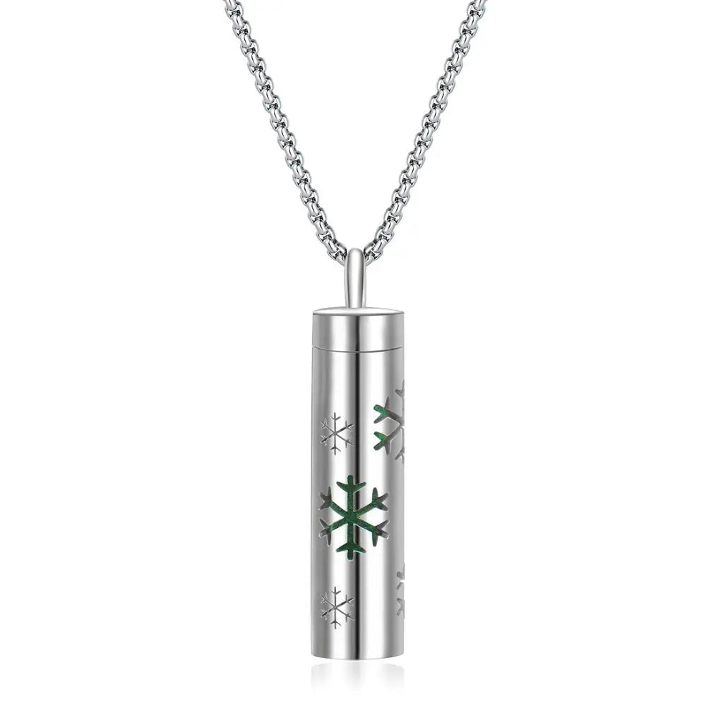 New Aromatherapy Diffuser Necklace LOVE Pattern Stainless Steel  Essential Oil Diffuser Lockets Neutral Pendant Trendy Jewelry