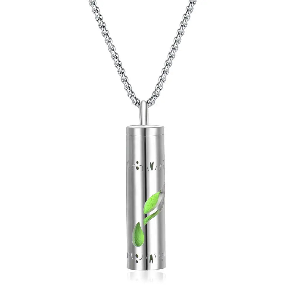 New Aromatherapy Diffuser Necklace LOVE Pattern Stainless Steel  Essential Oil Diffuser Lockets Neutral Pendant Trendy Jewelry