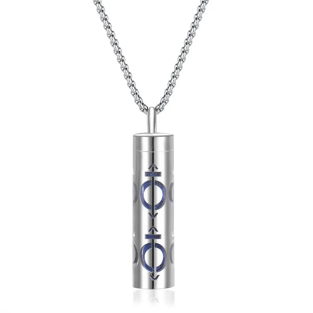 New Aromatherapy Diffuser Necklace LOVE Pattern Stainless Steel  Essential Oil Diffuser Lockets Neutral Pendant Trendy Jewelry