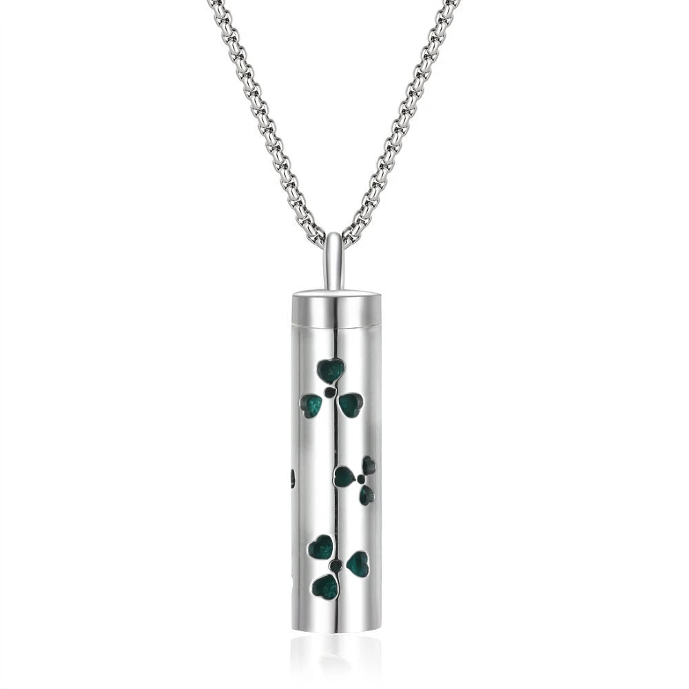 New Aromatherapy Diffuser Necklace LOVE Pattern Stainless Steel  Essential Oil Diffuser Lockets Neutral Pendant Trendy Jewelry