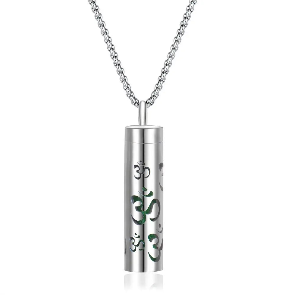 New Aromatherapy Diffuser Necklace LOVE Pattern Stainless Steel  Essential Oil Diffuser Lockets Neutral Pendant Trendy Jewelry